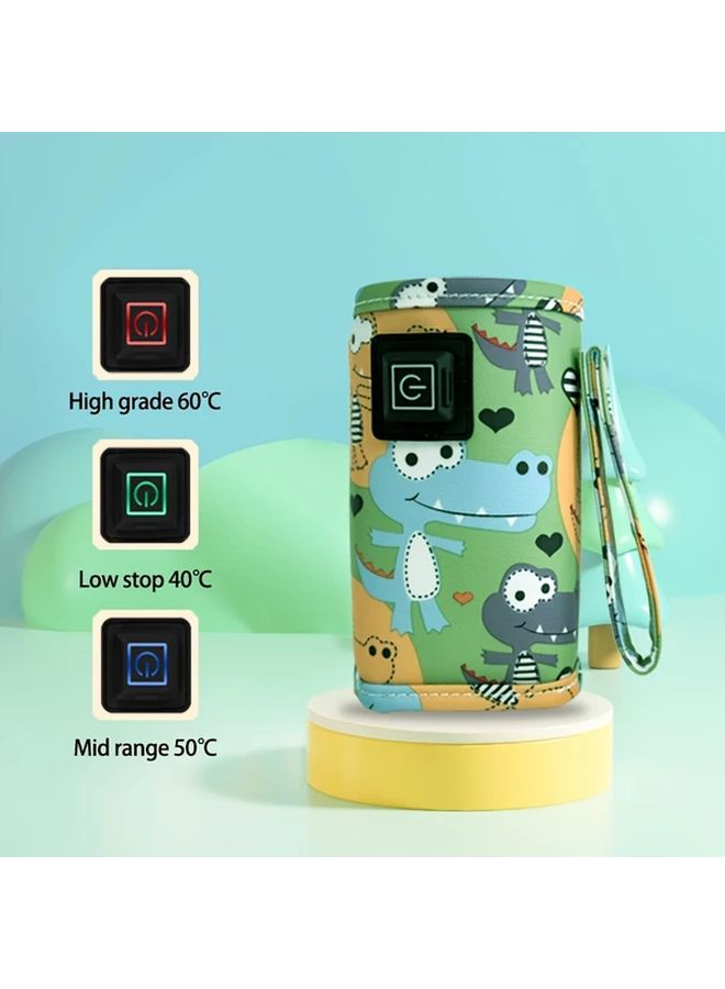 Yellow Portable Baby Bottle Warmer USB Car Home Travel Camping Insulated Bag - Image 3