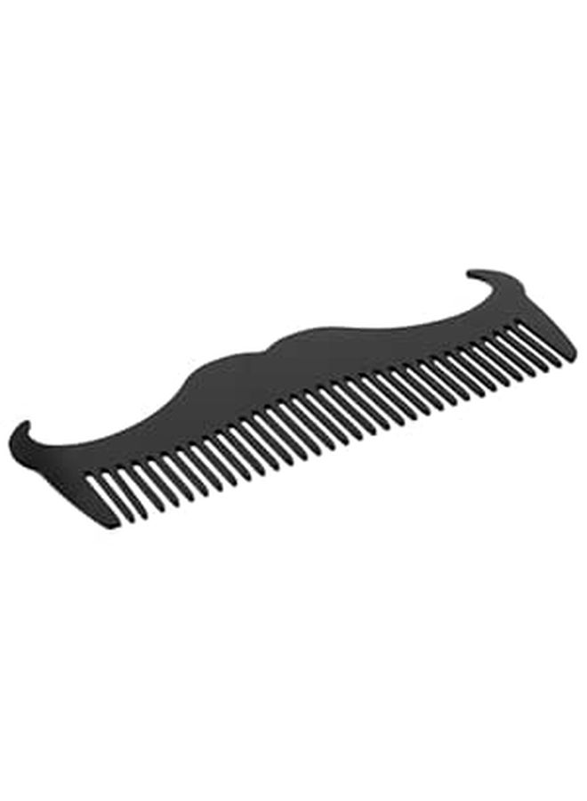 Stainless Steel Beard Comb and Mustache Shaper Set With Black Pocket Case - Image 1