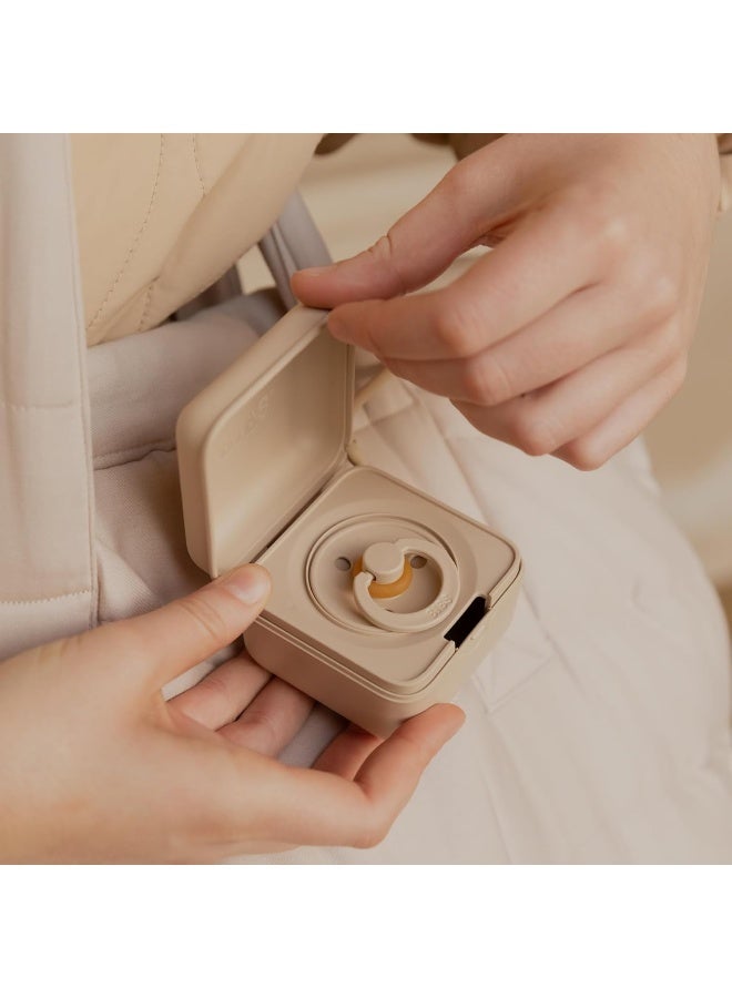 BIBS Dummy Box with Elastic Strap Steriliser Box for Dummies 100% BPA Free Material Hunter Green - Image 4