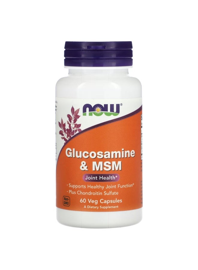 now Glucosamine & MSM, 60 Veg Capsules - Image 1
