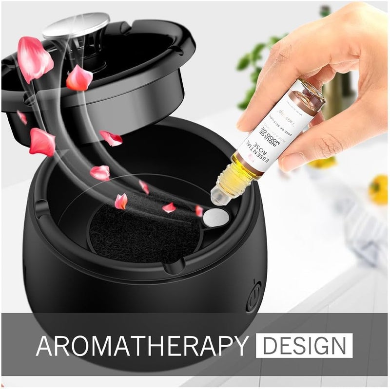 GESPERT Smoke Removing Ashtray, Clean Air Smokeless Ashtray Indoor Rechargeable for Car Indoor Home Office Black - Image 2