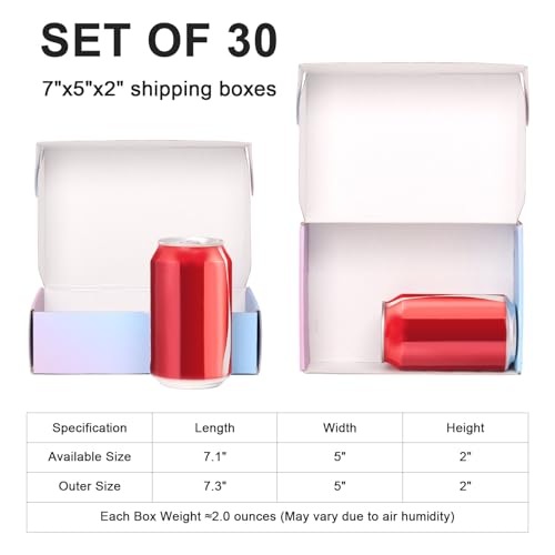 DERZIFUN Purple Shipping Boxes for Small Business, 30 Pack 7x5x2 Inch Small Cardboard Boxes, Recyclable Corrugated Boxes for Online Business, Mailer, Gift Packing, Jewelry Box Shipping - Image 2