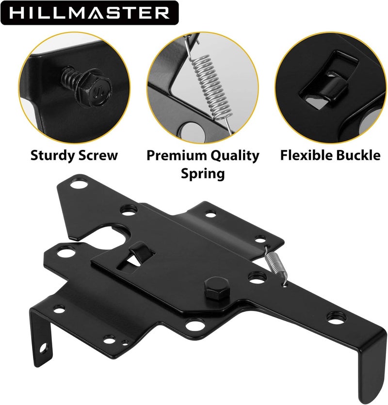 HILLMASTER Heavy Duty Self-Locking Gate Latch for Wooden Fence, Post Mount Automatic Gate Lock Gravity Door Latch Hardware for Secure Pool, Outdoor Garden, Metal Gates Vinyl Fence, Black Finish - Image 3