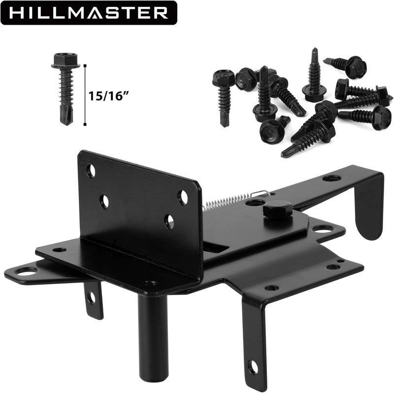 HILLMASTER Heavy Duty Self-Locking Gate Latch for Wooden Fence, Post Mount Automatic Gate Lock Gravity Door Latch Hardware for Secure Pool, Outdoor Garden, Metal Gates Vinyl Fence, Black Finish - Image 2