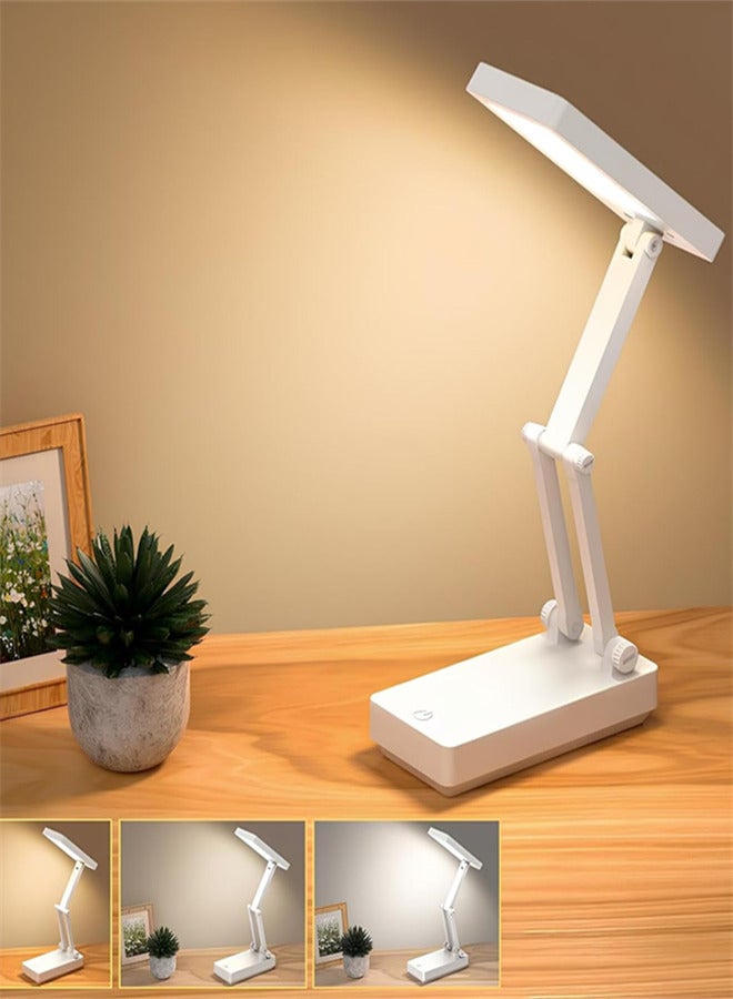 general Foldable LED Desk Lamp,3 Color Modes,Portable Desk Light Lamp for Kids College Dorm Bedroom（white） - Image 1