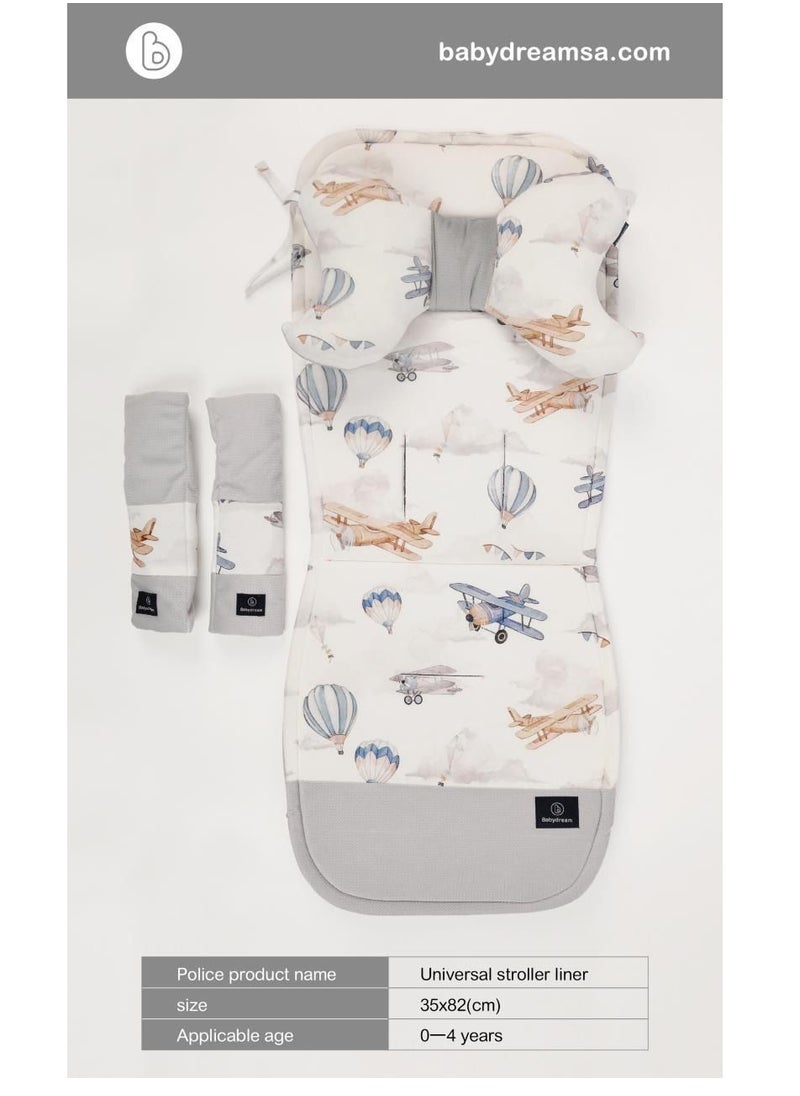 BabyDream Babydream double sided stroller pad-Grey  - Image 5