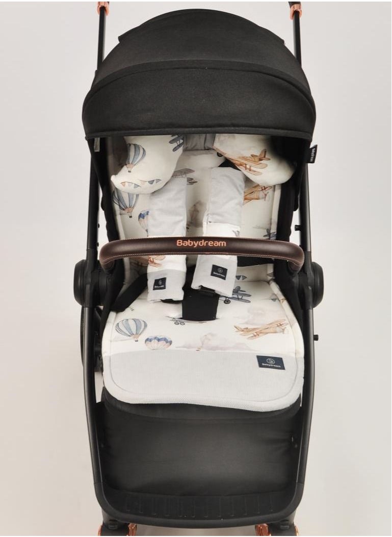 BabyDream Babydream double sided stroller pad-Grey  - Image 3