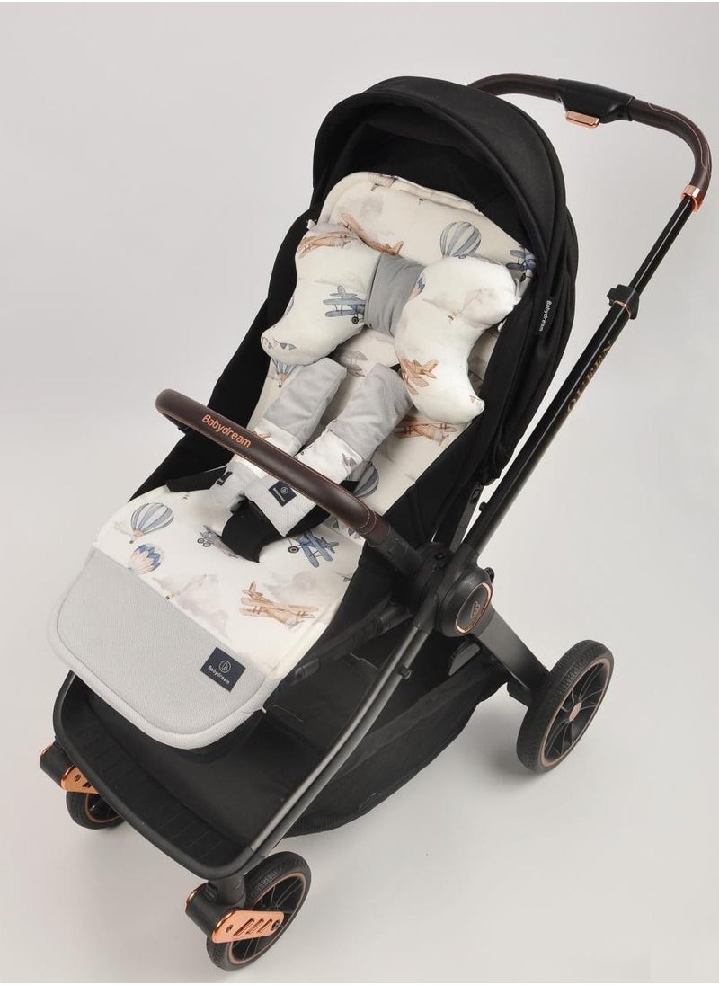 BabyDream Babydream double sided stroller pad-Grey  - Image 2