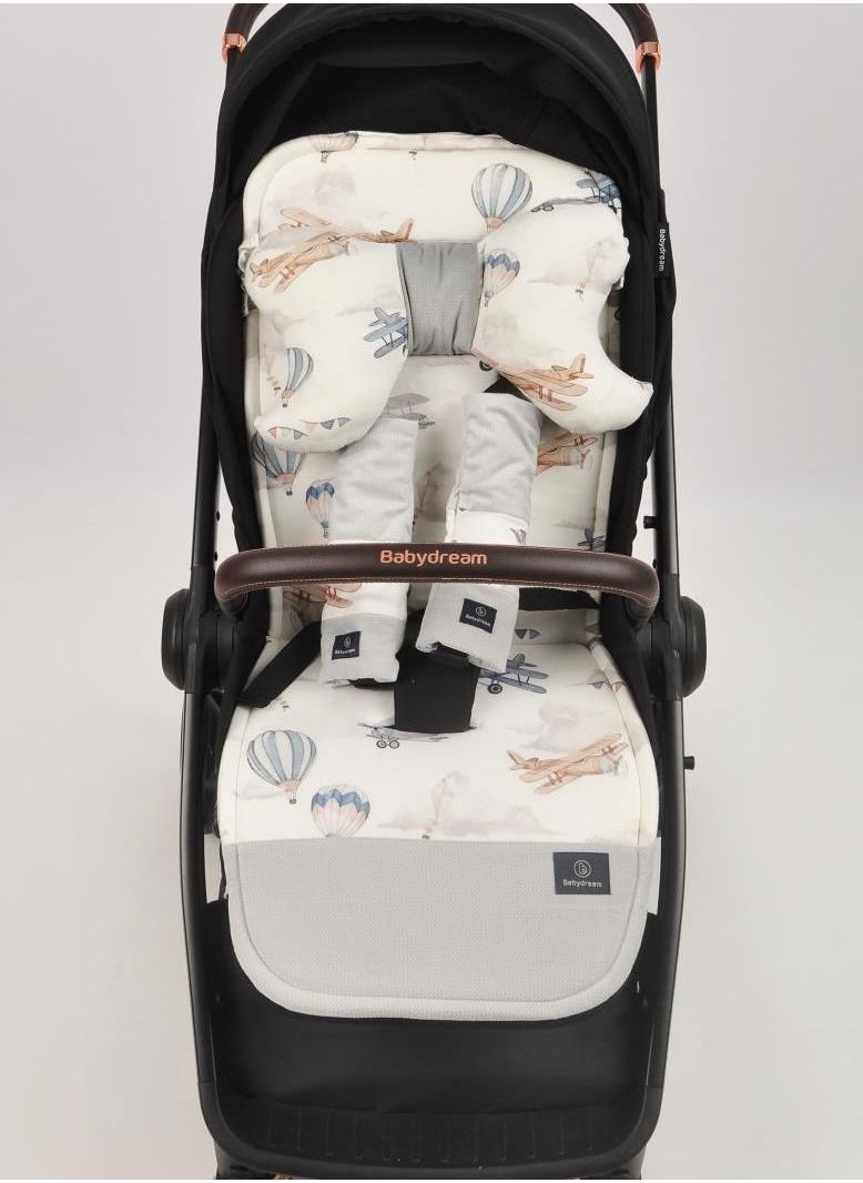 BabyDream Babydream double sided stroller pad-Grey  - Image 1