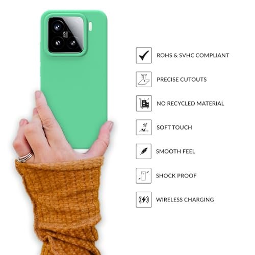 SPRIG Compatible with Xiaomi 15 Premium SilkTone Back Cover Drop Tested Shock Proof Mobile Case for Men, Women, Boys and Girls with Camera Protection (Pastel Green) - Image 4