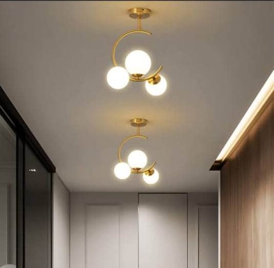 Lyse Decor Hanging Lights Hanging Lamps for Bedroom, Dining Table Lights, Living Room Lamps and Pendant Light (Gold, Without Bulb) - Image 3