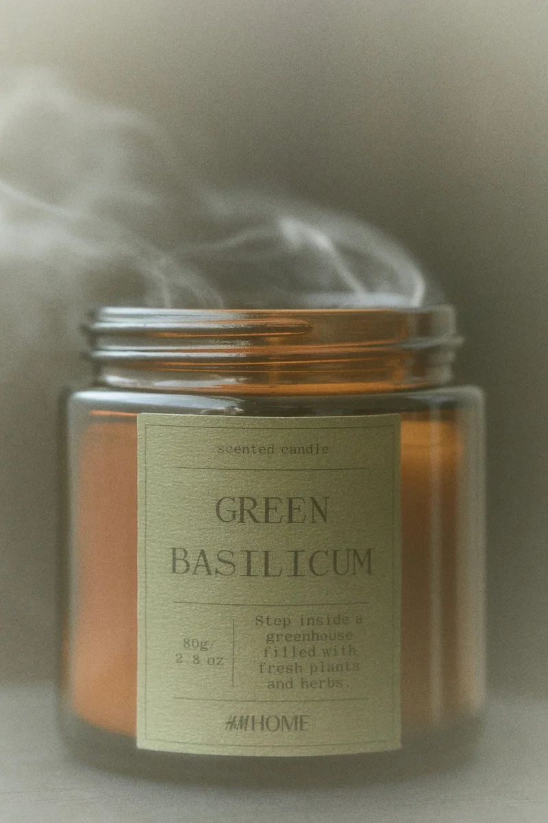 H&M Small Scented Candle In Glass Holder
