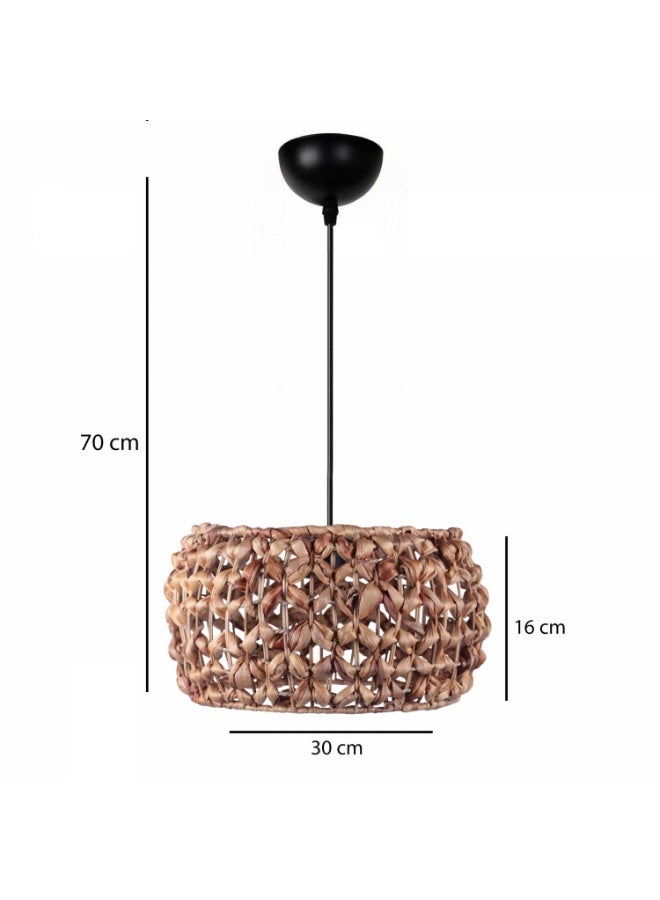 Handcrafted Natural Wicker Pendant Light – Large Boho Ceiling Lamp for Living Room, Dining Area & Bedroom – Decorative Hanging Light, Beige, Artisan Rattan Lighting - Image 3