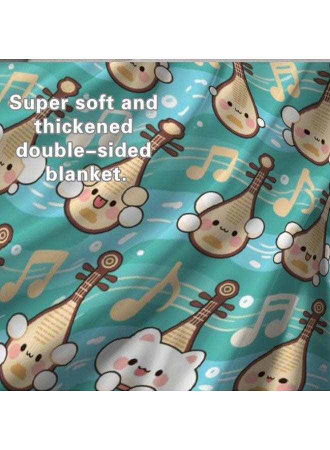 general Children's or student cartoon flannel thin blanket (warm and comfortable, suitable for sleep, games) 100cm*150cm - 402 - Image 2