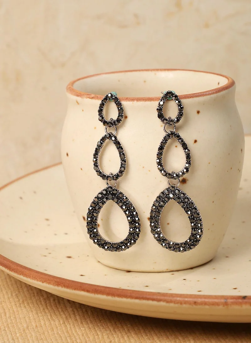 SOHI Hollow TearArtificial drop Earring Jewellery