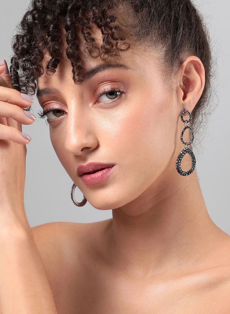 SOHI Hollow TearArtificial drop Earring Jewellery
