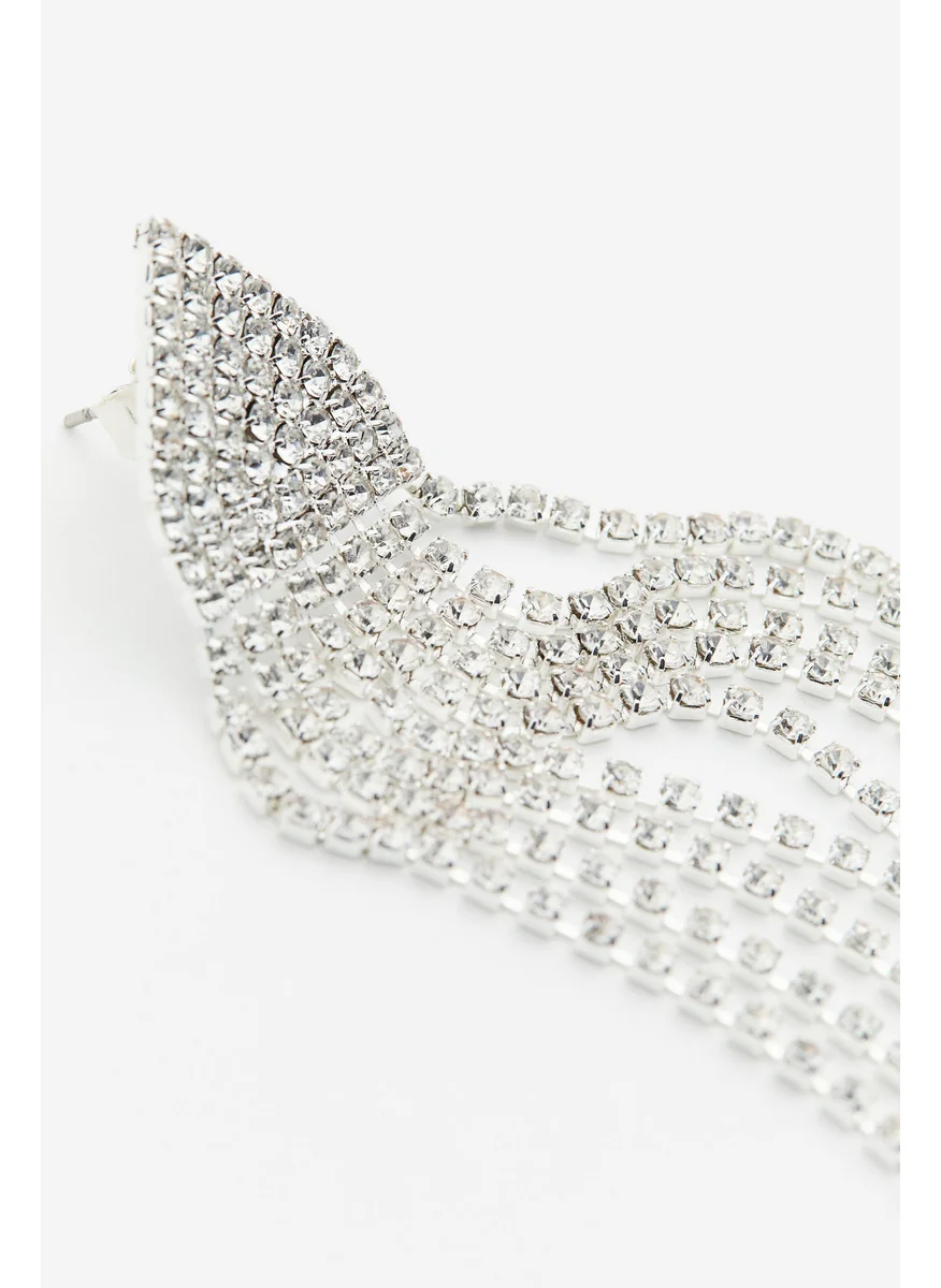 H&M Long Rhinestone Earrings