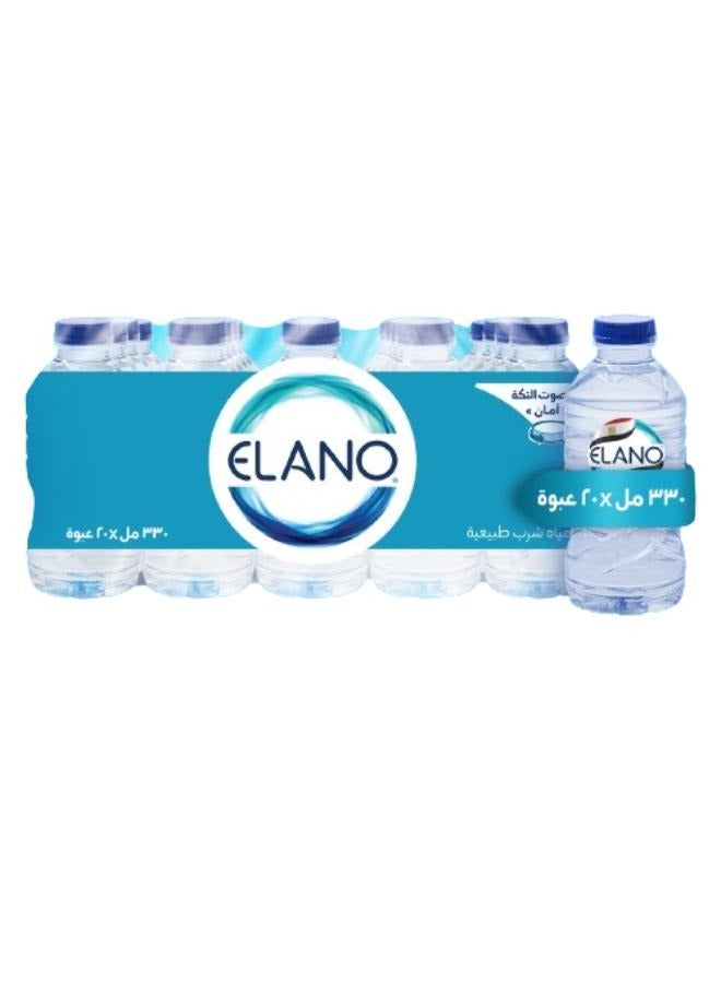 ELANO Shrinking Natural Drinking Water 330ml pack of 20  - Image 1