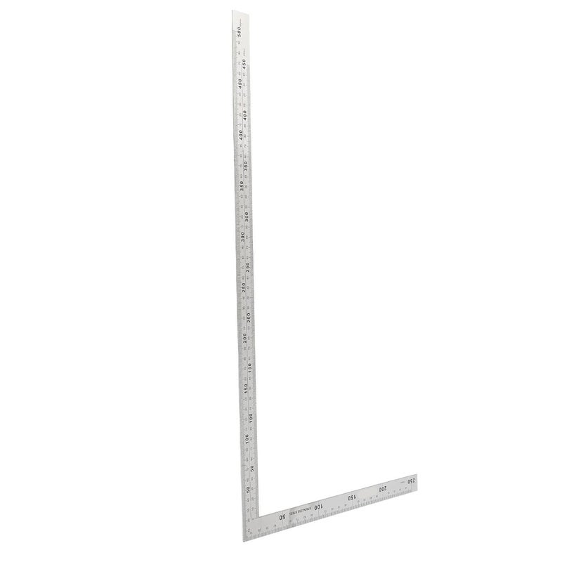 Stainless Steel Right Angle Ruler 500mm x 250mm Precision Measurement Tool - Image 1