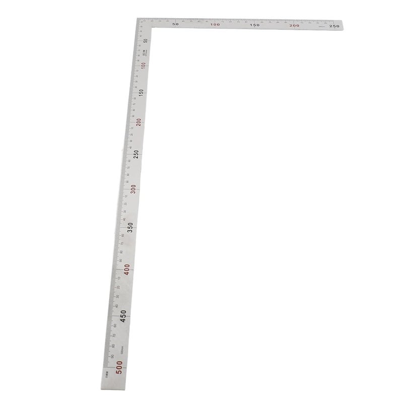Stainless Steel Right Angle Ruler 500mm x 250mm Precision Measurement Tool - Image 3