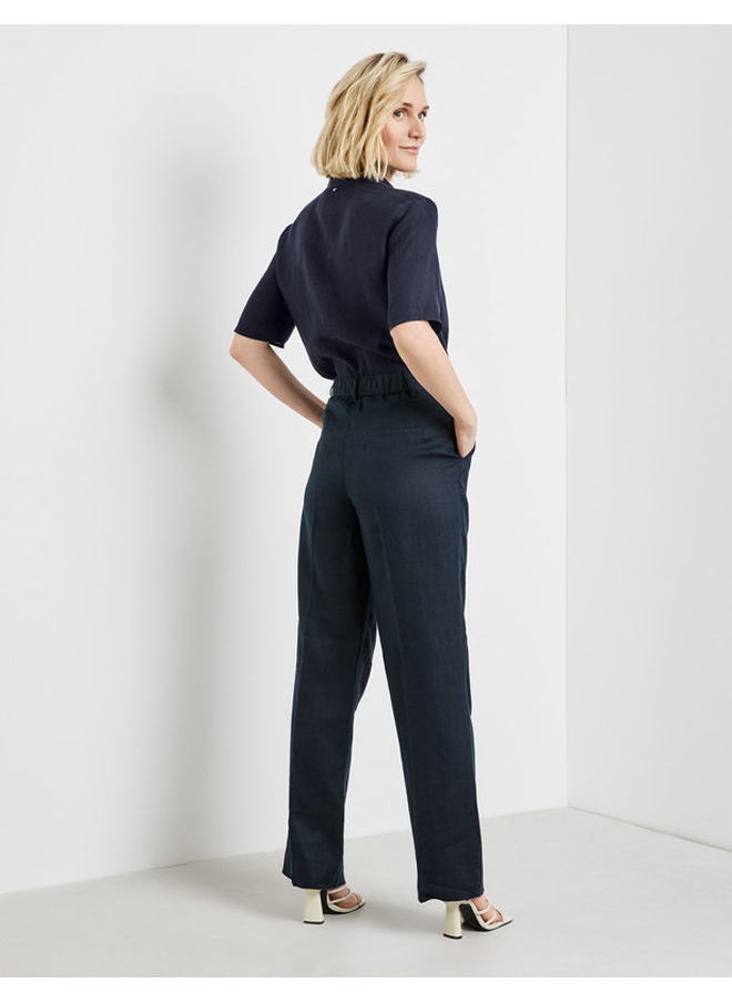 GERRY WEBER Wide-leg trousers made of pure linen  - Image 1