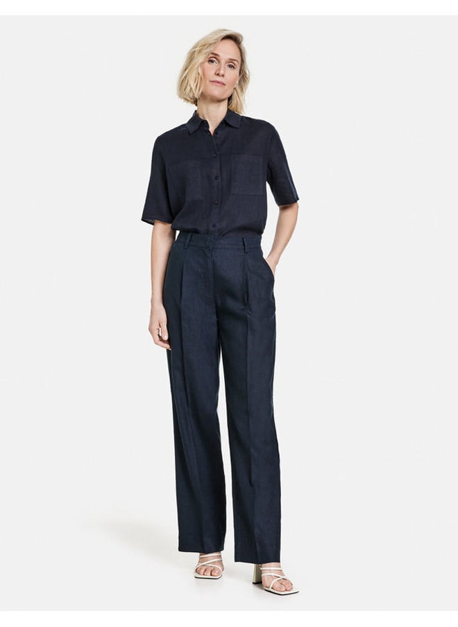GERRY WEBER Wide-leg trousers made of pure linen  - Image 4
