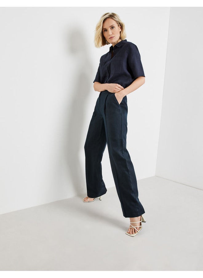 GERRY WEBER Wide-leg trousers made of pure linen  - Image 2