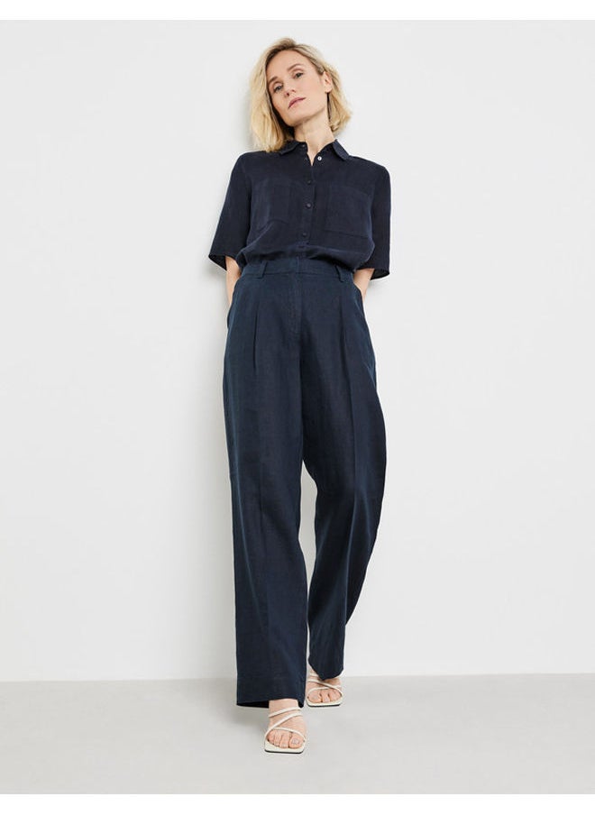 GERRY WEBER Wide-leg trousers made of pure linen  - Image 3