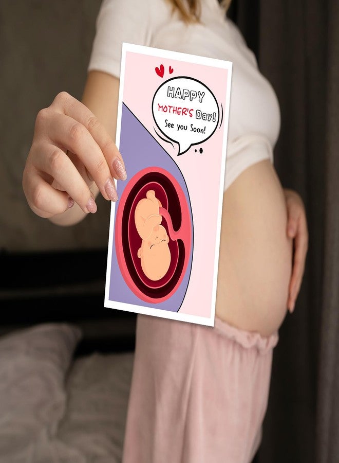 JUESMOS First Mothers Day Card for Mom from Bump Happy 1st Mothers Day Greeting Card with Envelope First Mothers Day Pregnancy Gift Card for Mother To Be First Time Mom New Mom Expecting Mom - Image 2