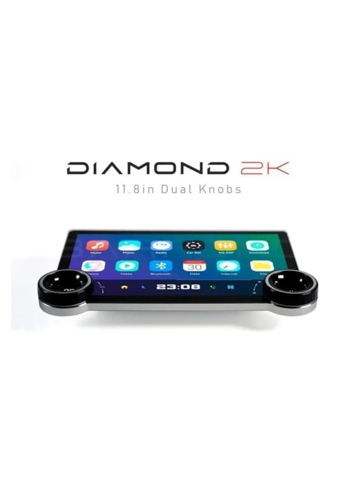 11.8 Inch Diamond 2K Car Android Screen Support Apple Carplay Android Auto Wireless Suitable For 9 Inch 10 inch Android Frame 4GB RAM 32GB ROM Fast Interface Quick Boot AHD Camera Included