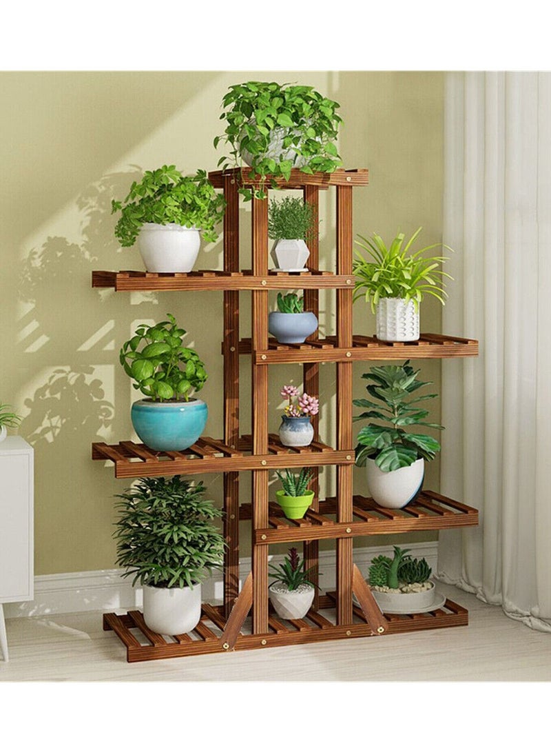 DubaiGallery Wooden Flower Plant Stand Display Storage Rack Flower Pots Holder Multiple Plants Shelf Organizer - Image 1