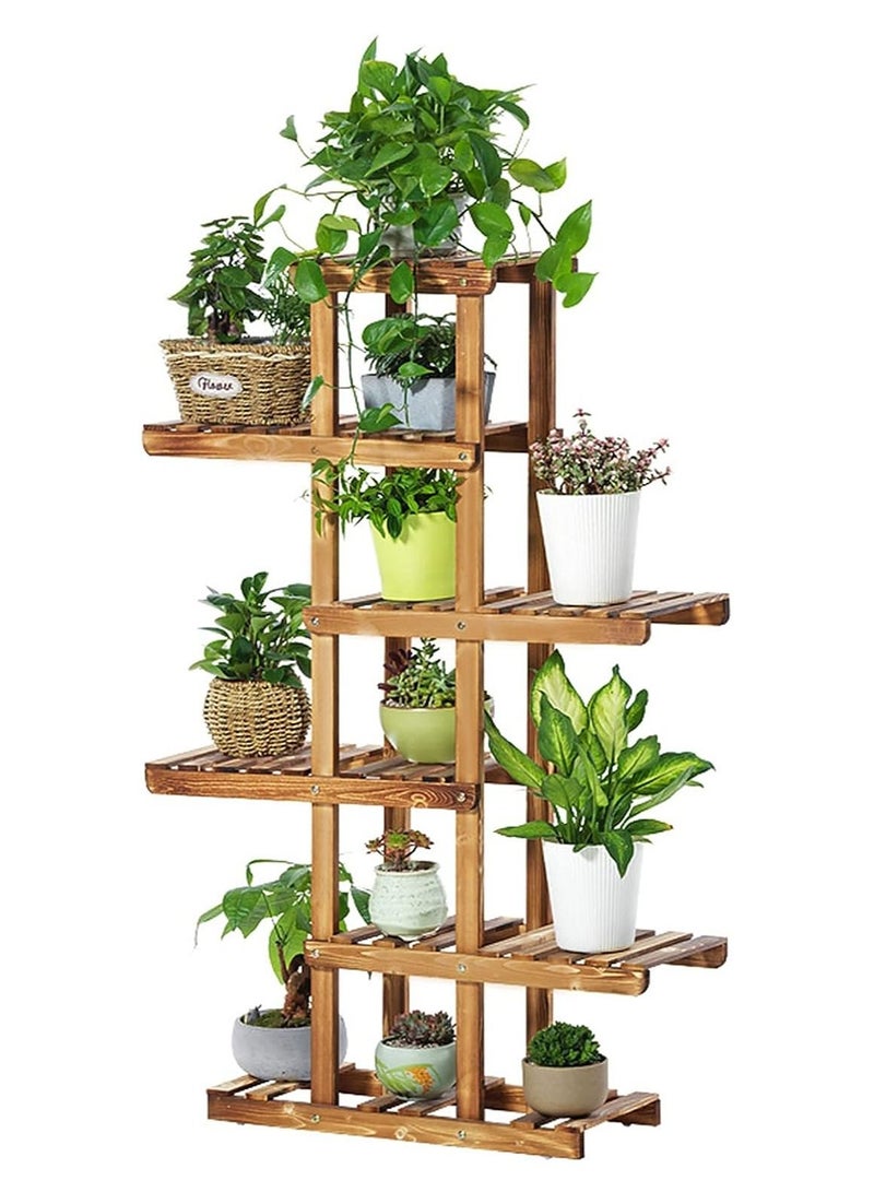DubaiGallery Wooden Flower Plant Stand Display Storage Rack Flower Pots Holder Multiple Plants Shelf Organizer - Image 2