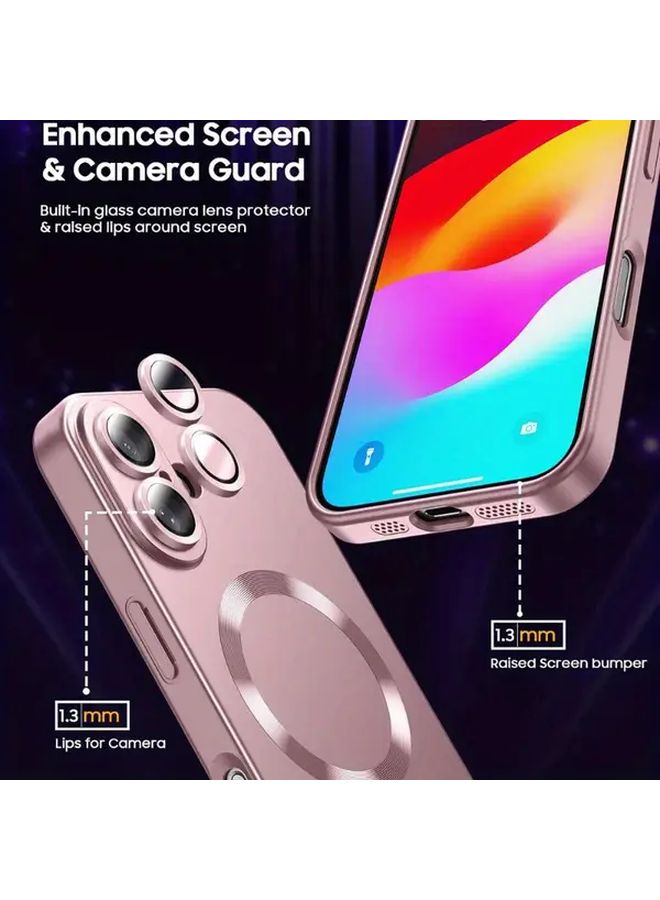 Luxury Metallic Paint Soft TPU Case For IPhone 16 Plus Cover With Magnetic Magsafe Shockproof Purple - Image 2