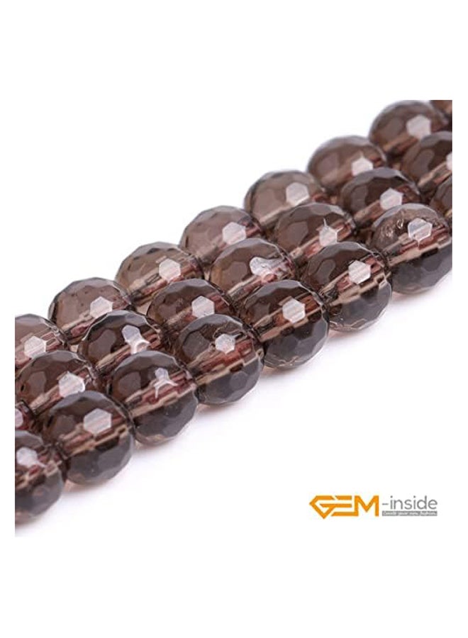 GEM-Inside 6 مللي متر أحجار كريمة كوارتز سموكي طبيعية خرز فضفاض الأوجه بني AAA كريستال حجر الطاقة الطاقة لصنع المجوهرات 15"  - Image 4
