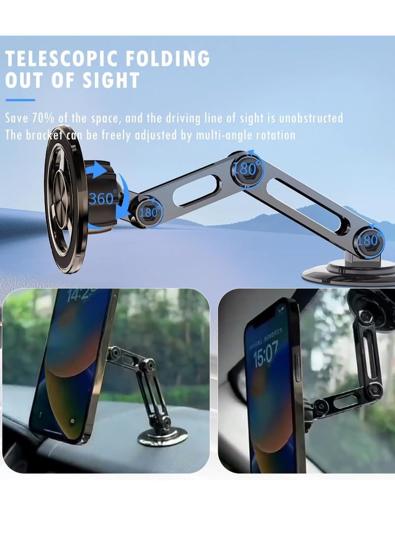 Magnetic Car Phone Holder - Strong Hold and 360 Degree Rotation - Stylish and Durable Design for All Phone Types - Image 2
