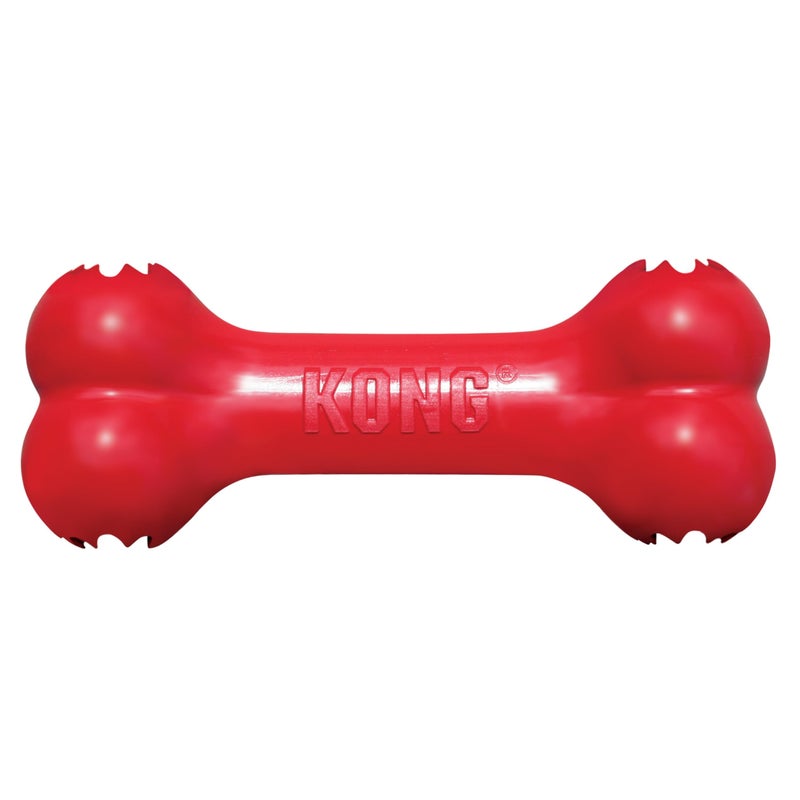 KONG Goodie Bone - Classic Durable Natural Rubber Dog Bone, Supports Mental Engagement - Treat Dispensing - Red - for Medium Dogs - Image 1