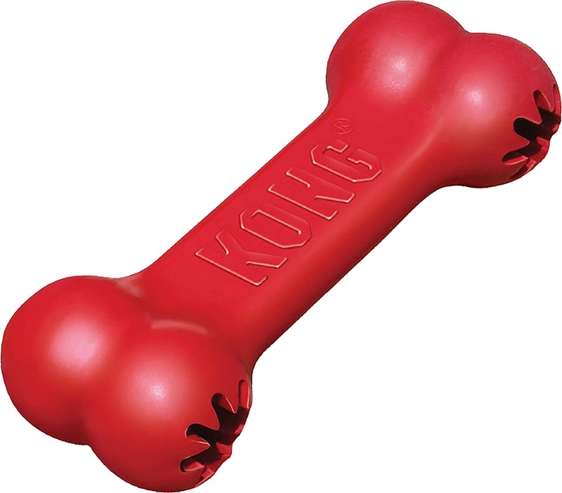 KONG Goodie Bone - Classic Durable Natural Rubber Dog Bone, Supports Mental Engagement - Treat Dispensing - Red - for Medium Dogs - Image 4