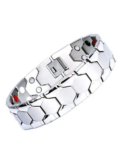Unisex magnetic bracelet, 316L stainless steel magnetic energy bracelet with 4 elements, super strength 3500 Gauss and suits all people, from Fayrouz Jewelry