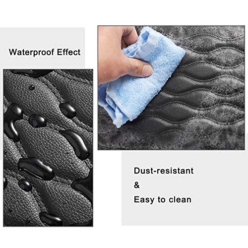 WINKA Center Console Cover, Waterproof PU Leather Auto Armrest Cushion Pad for Vehicle, SUV, Truck Car Accessories (Black) - Image 3