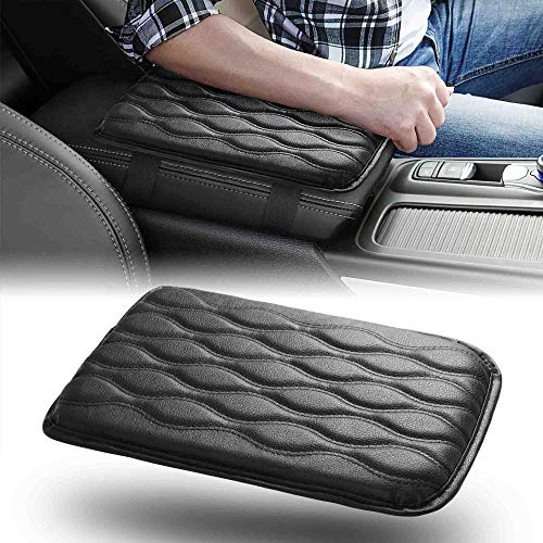 WINKA Center Console Cover, Waterproof PU Leather Auto Armrest Cushion Pad for Vehicle, SUV, Truck Car Accessories (Black) - Image 1