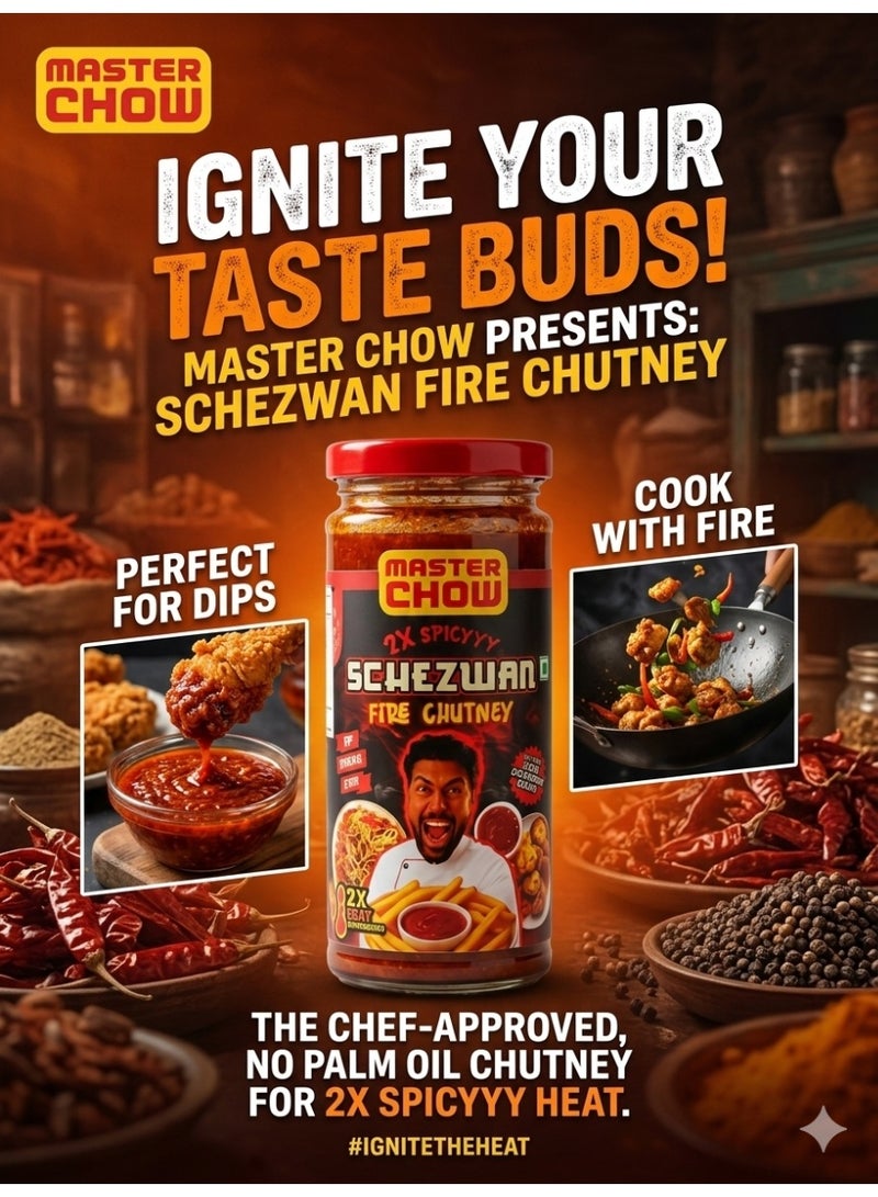 MASTER CHOW 2X Hot & Spicy Schezwan Chutney 250 gms - Image 4