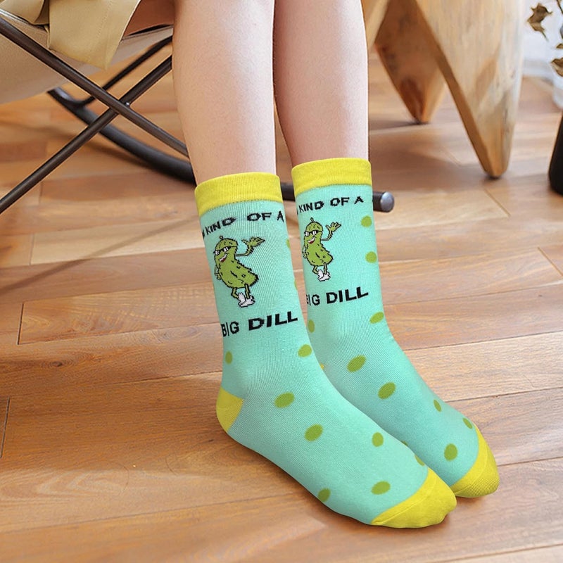 WHOTAY Funny Pickles Socks Crazy Novelty Pickle Gifts for Women Men and Kids Fun Socks Mens Gag Gifts - Image 5