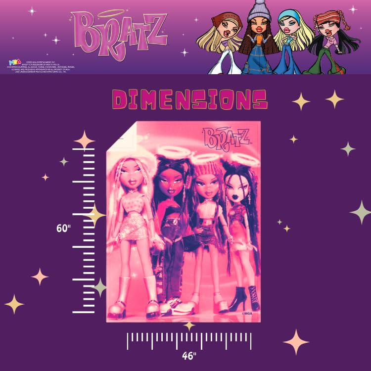 Franco Collectibles Bratz Dolls Bedding Super Soft Plush Throw  46 in x 60 in  (Official Licensed Product) - Image 5
