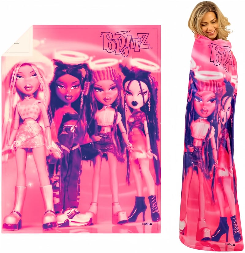 Franco Collectibles Bratz Dolls Bedding Super Soft Plush Throw  46 in x 60 in  (Official Licensed Product) - Image 1