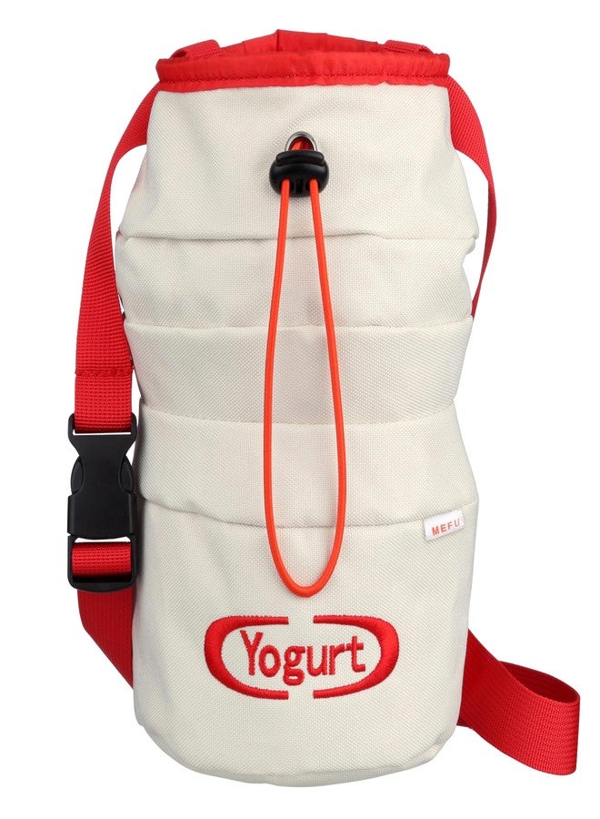 Mefu Yogurt Chalk Bag for Rock Climbing, Bouldering, and Weightlifting - Asian-Inspired Design - Premium Chalk Bucket with Quick-Clip Belt, Zipper Pocket, Brush Holder - Great Gift for Climbers - Image 1
