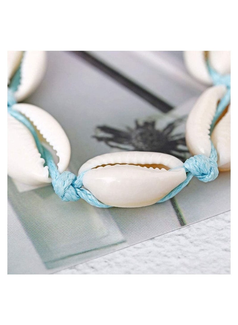 Captaintech 2 Turtle Layered Shell Anklet Set Silver Ankle Bracelets Beaded Foot Chain Beach Foot Jewelry Accessories for Women and Teen Girls - Image 3