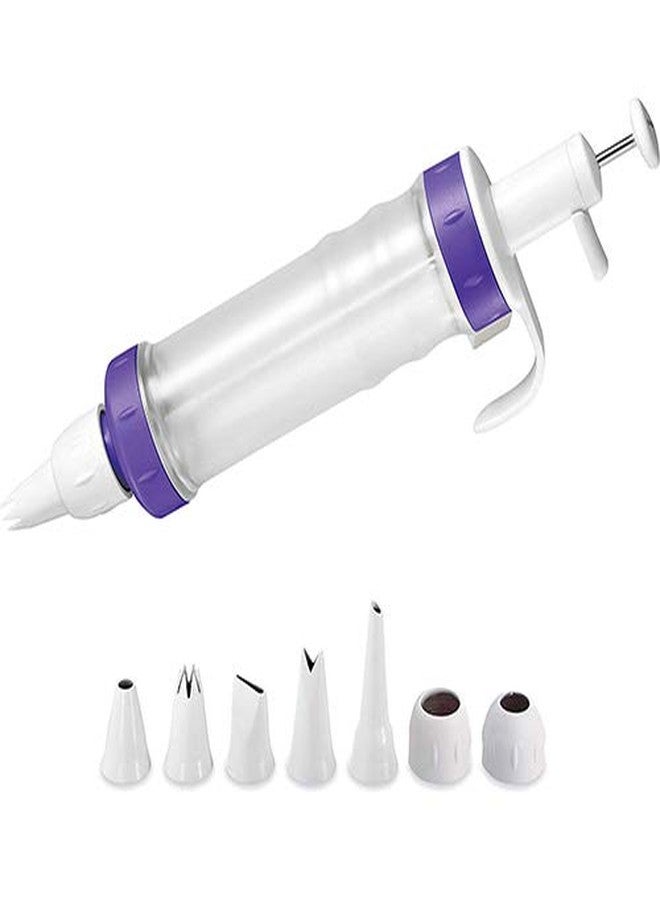 Olrada Desert Decorator Plus Cake Decorating Tool, for Cakes, Cup Cakes, Cookies with 5 Different Design Nozzles