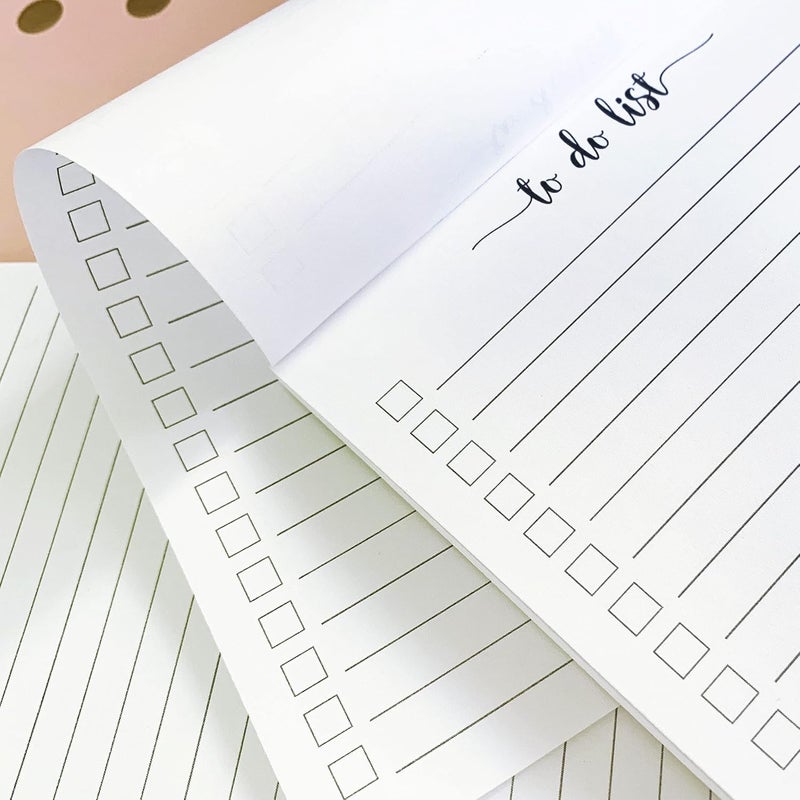 321Done To Do List Notepad - 50 Sheets (5.5" x 8.5") To-Do's Notepad Tear Off, Planning Memo Pad, Planner Checklist Organizing - Made in USA - Simple Script - Wide-Ruled - Image 4