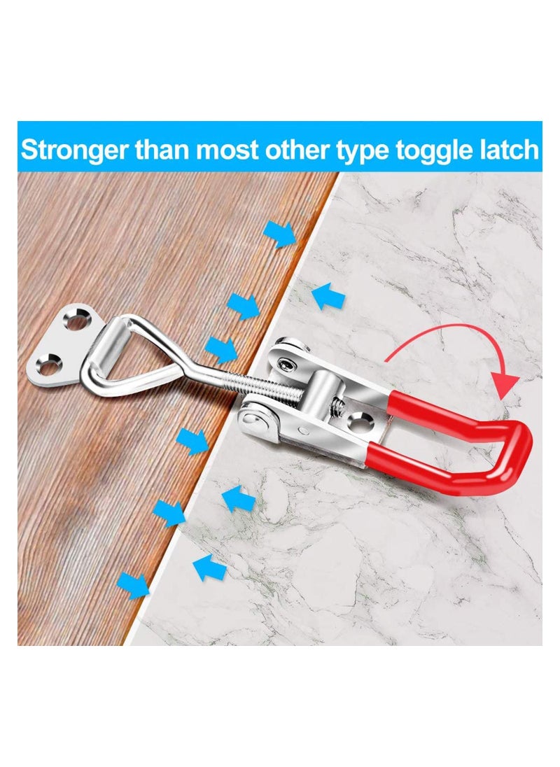 Y&D 6 Pack Toggle Latch Clamp 4001, KASTWAVE Adjustable Latch, Heavy Duty Latches, 330 Lbs Holding Capacity Pull for Lid Jig, Tool Box Case (24 PCS Screws)  - Image 2