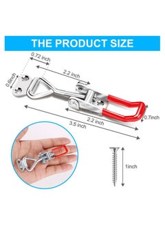 Y&D 6 Pack Toggle Latch Clamp 4001, KASTWAVE Adjustable Latch, Heavy Duty Latches, 330 Lbs Holding Capacity Pull for Lid Jig, Tool Box Case (24 PCS Screws)  - Image 3